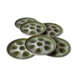 Lot of 6 oyster plates Mill of Wolves