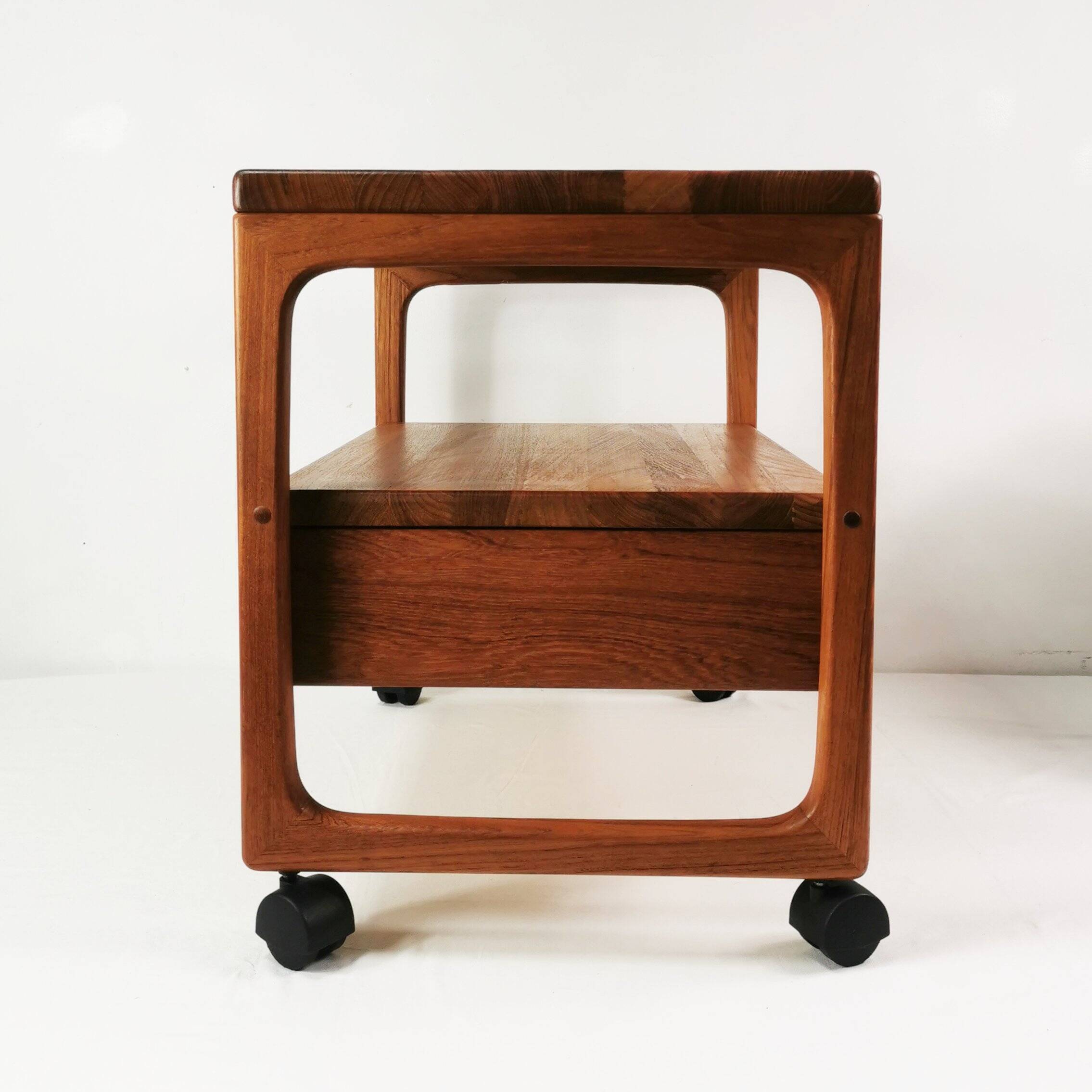 Side table, teak bar, Mid Century, BR Mobler, designed by Peter Brink, Denm