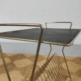 table door Brass vinyl and perforated sheet metal , 60s