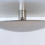 Florian Schulz Large Flush Mount Light Sela in polished Nickel, 1970s