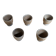 Set of 5 Vintage Beige Stoneware Egg Cups