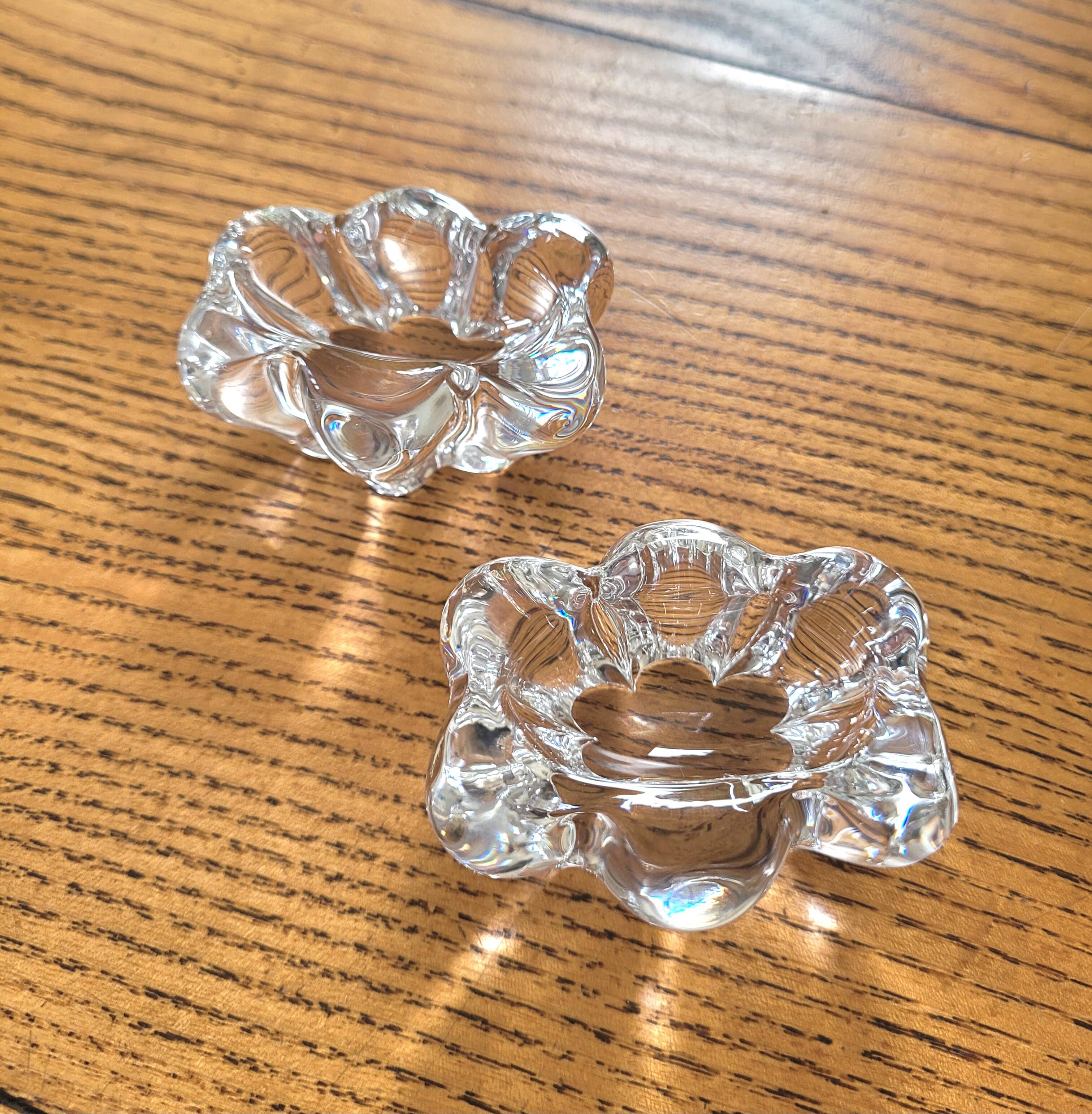 Daum France crystal salt and pepper shakers