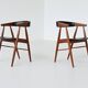 Teak chairs by Aksel Bender Madsen and Ejnar Larsen, Denmark 1960.