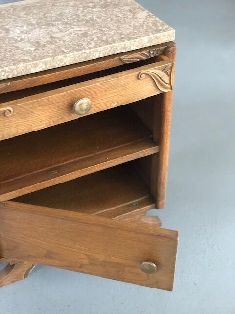Bedside table top marble art nouveau