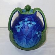 Vase en grès émaillé, à décor floral, signé e. lachenal – fin xixe