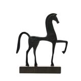 Etruscan Greek horse sculpture in bronze, 1950s