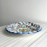 Hand painted decorative dish with floral motifs