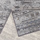 Grey wool oriental rug