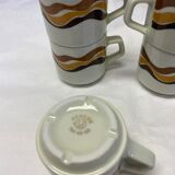 Set of 6 cups of vintage porcelain