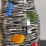 Vintage ceramic pitcher with brightly colored patterns West Germany 118.