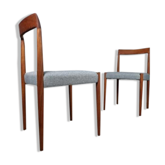 Set of 2 Vintage 60s Chairs, Lübke Germany, Teak