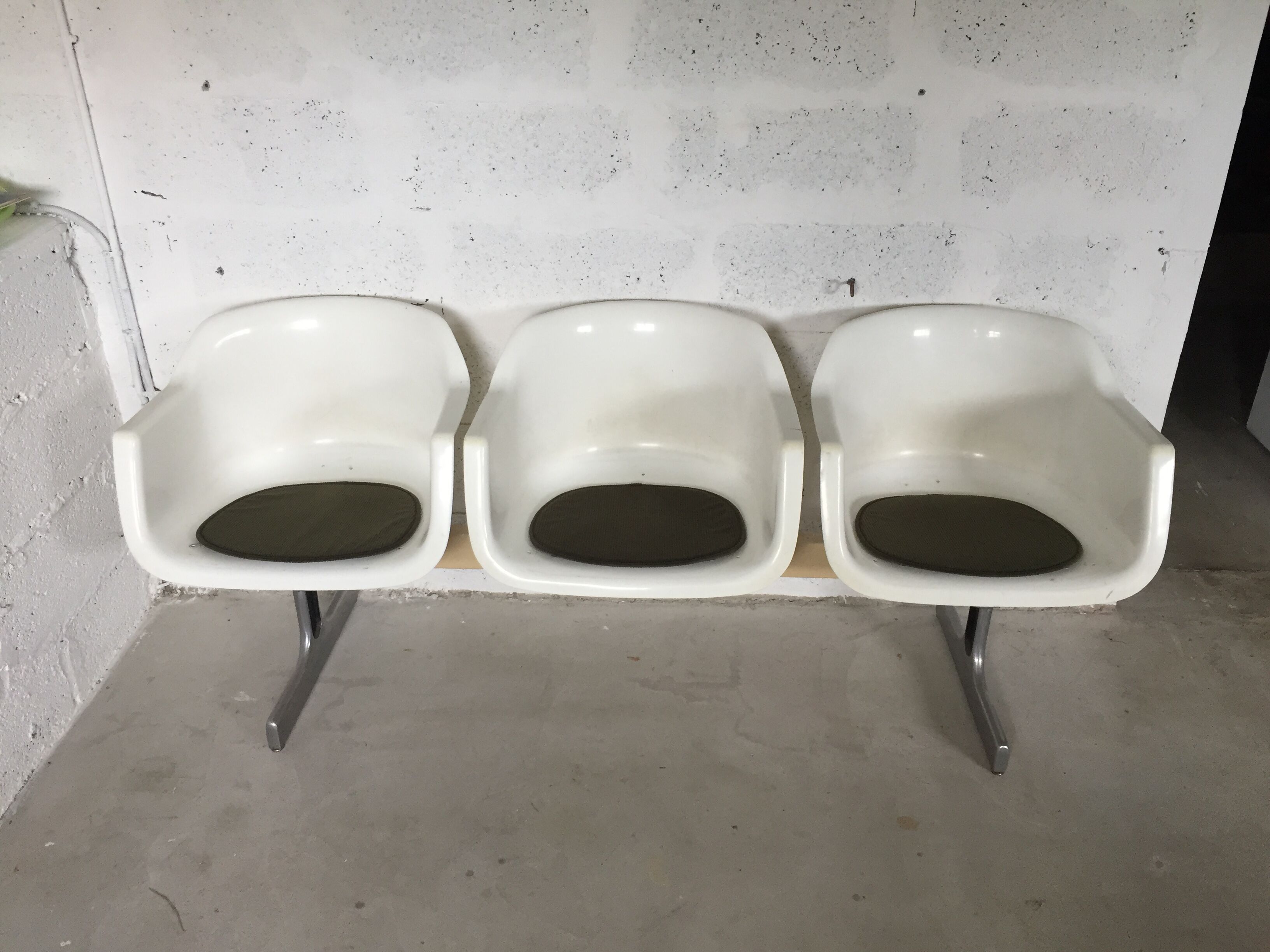 Vintage bench, by Albert Jacob for Grofillex, 1970s