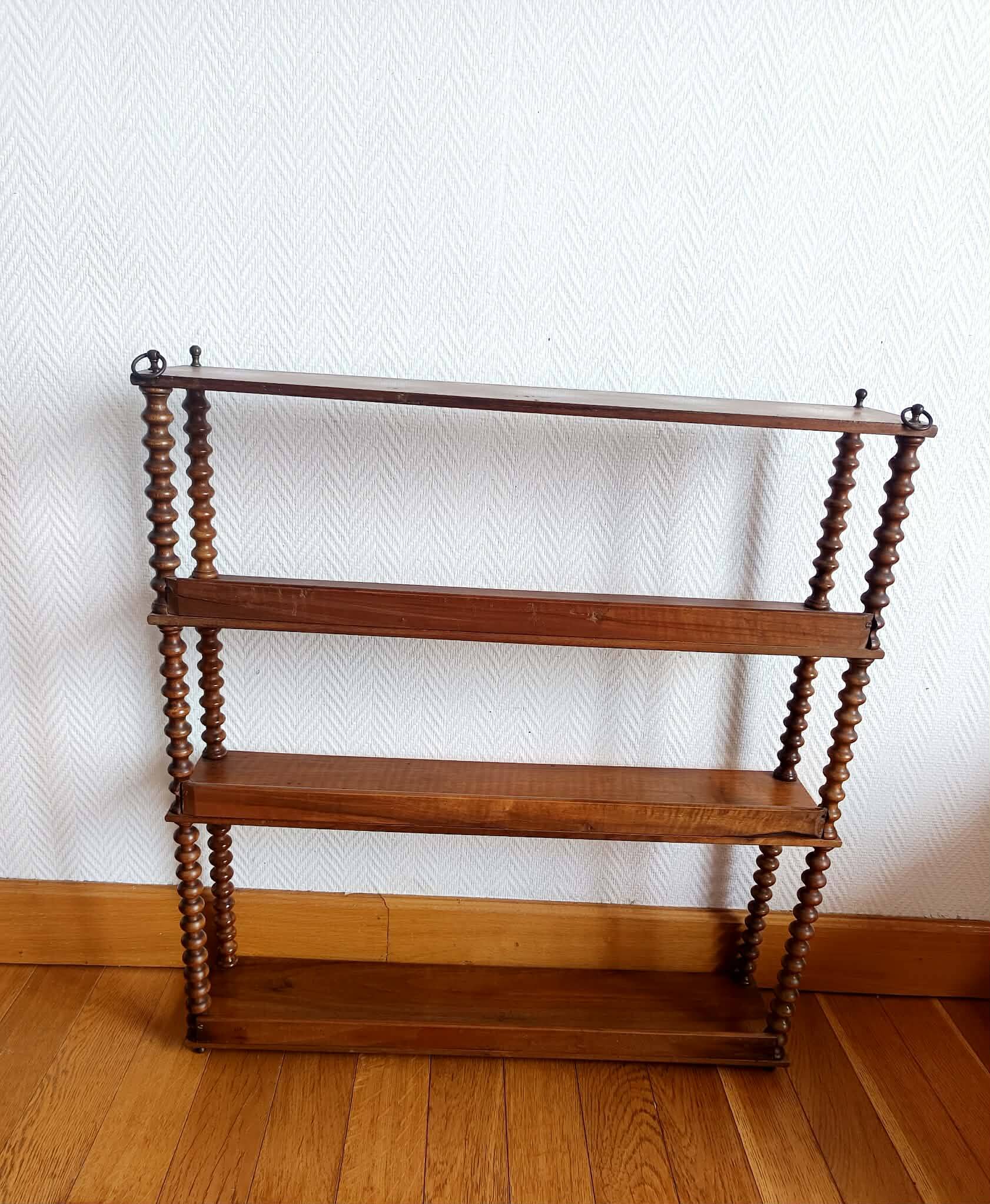 Napoleon III twisted column wall shelf