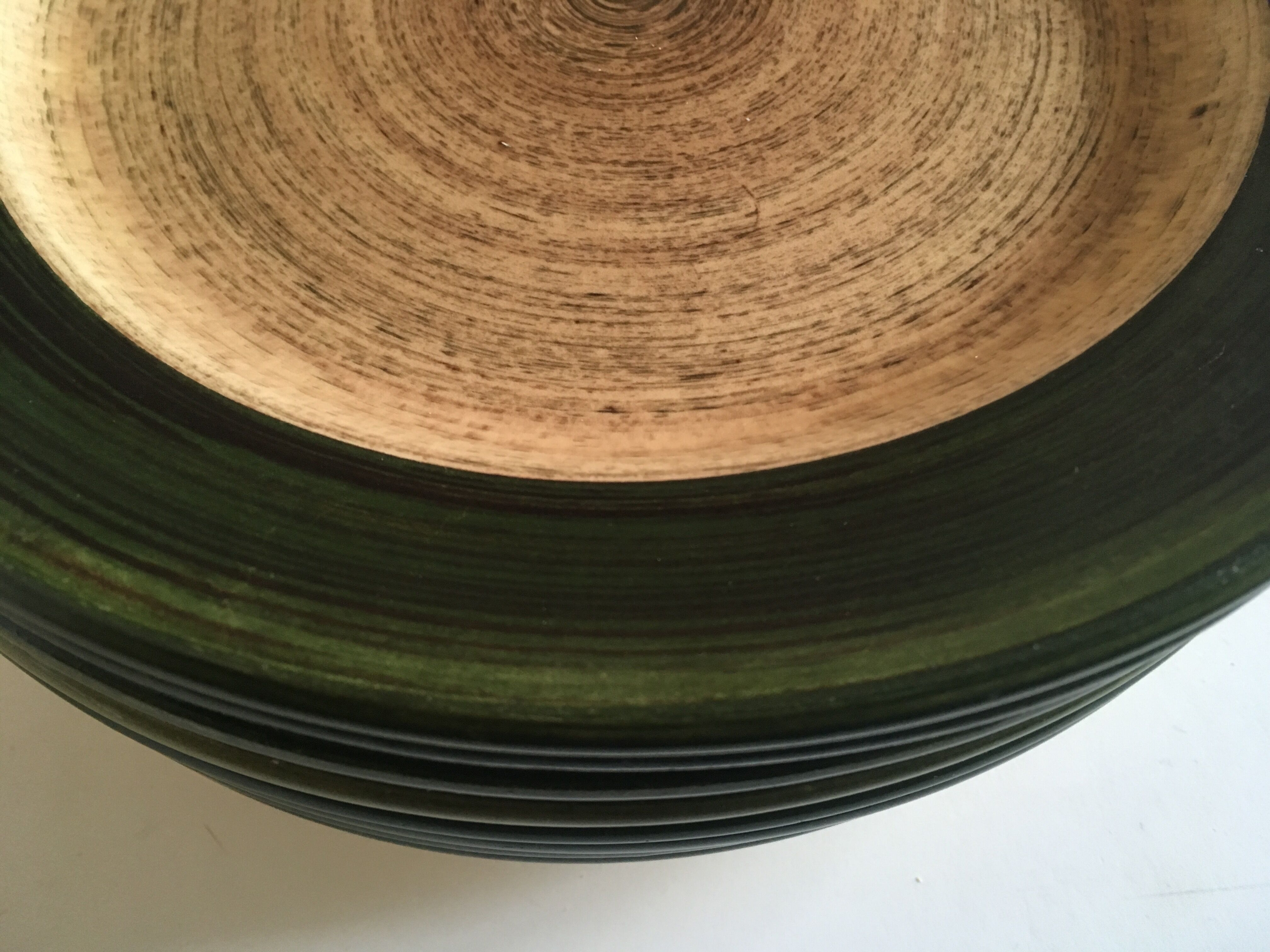 Set de 8 assiettes plates en grès 1970 St Clément bois de rondin de ferme
