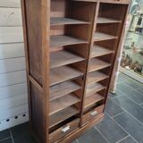 Double oak curtain file cabinet