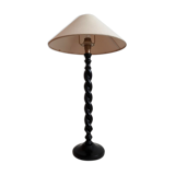 Turned wooden lamp