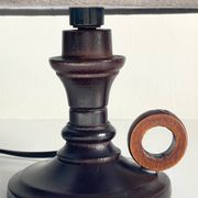 Lampe bougeoir bois vintage
