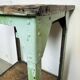 Table industrielle en fer vert, années 1950