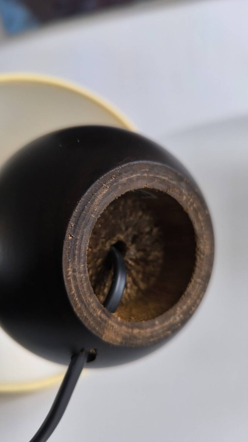 Solid wood ball table lamp