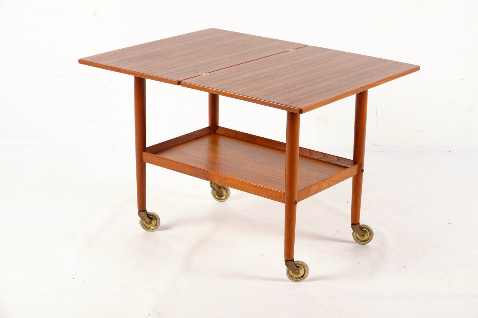 Tea cart with folding tray Poul Jeppesen Denmark circa 1965