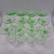 12 uraline crystal stemmed glasses
