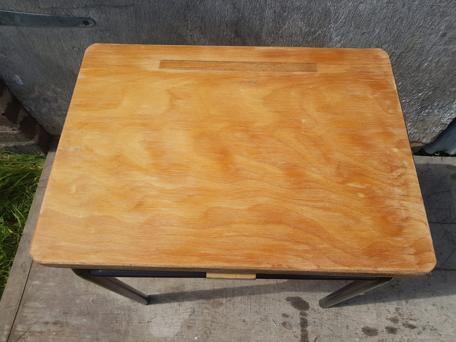 Former children's office Jacques Hitier mca 321 from mullca metal & vintage wood