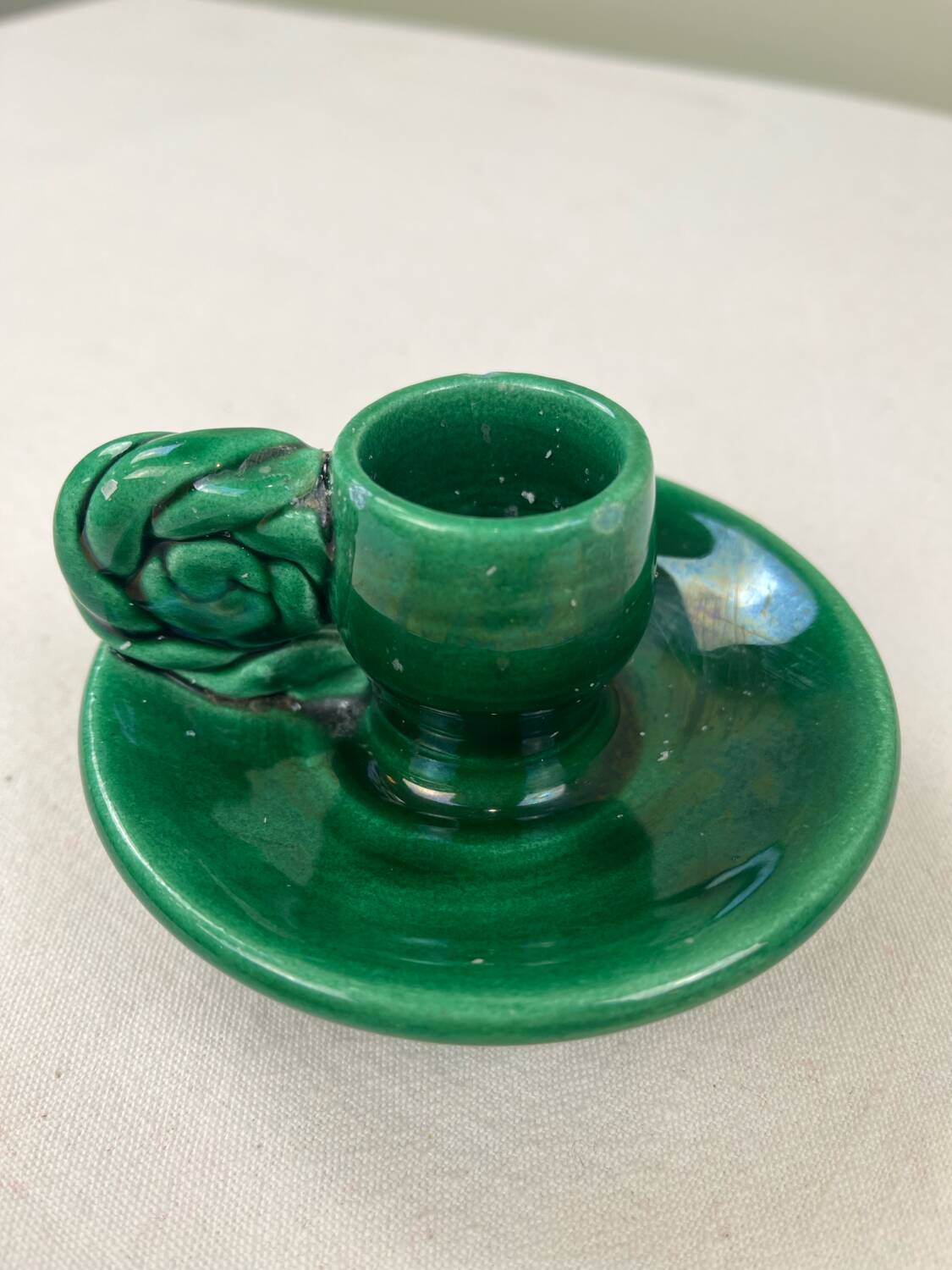 Vallauris earthenware candle holder