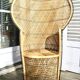 Emmanuelle armchair in 1970s rattan