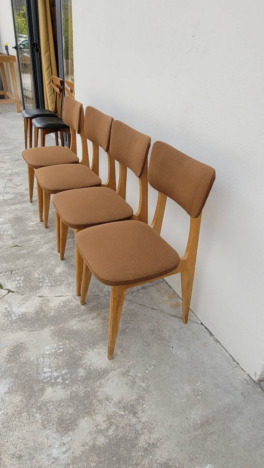 Series of 4 vintage chairs - 1950s