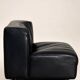 Modular black leather sofa '9000' by Tito Agnoli