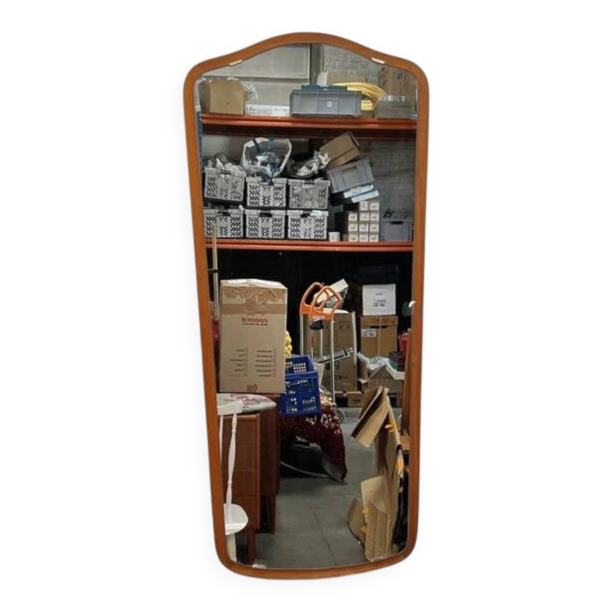 Vintage Rectangular Mirror, Teak, Sweden 1960's