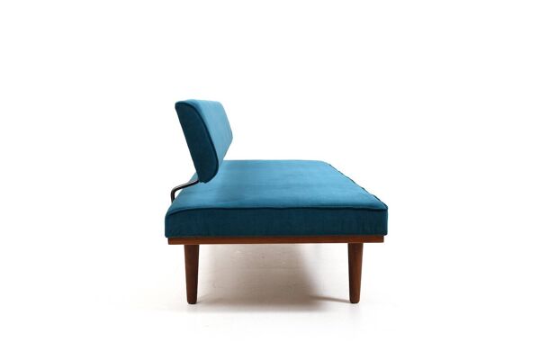 Severin Hansen Jr. Lit de repos en teck SH7 1957 / Nouveau rembourré