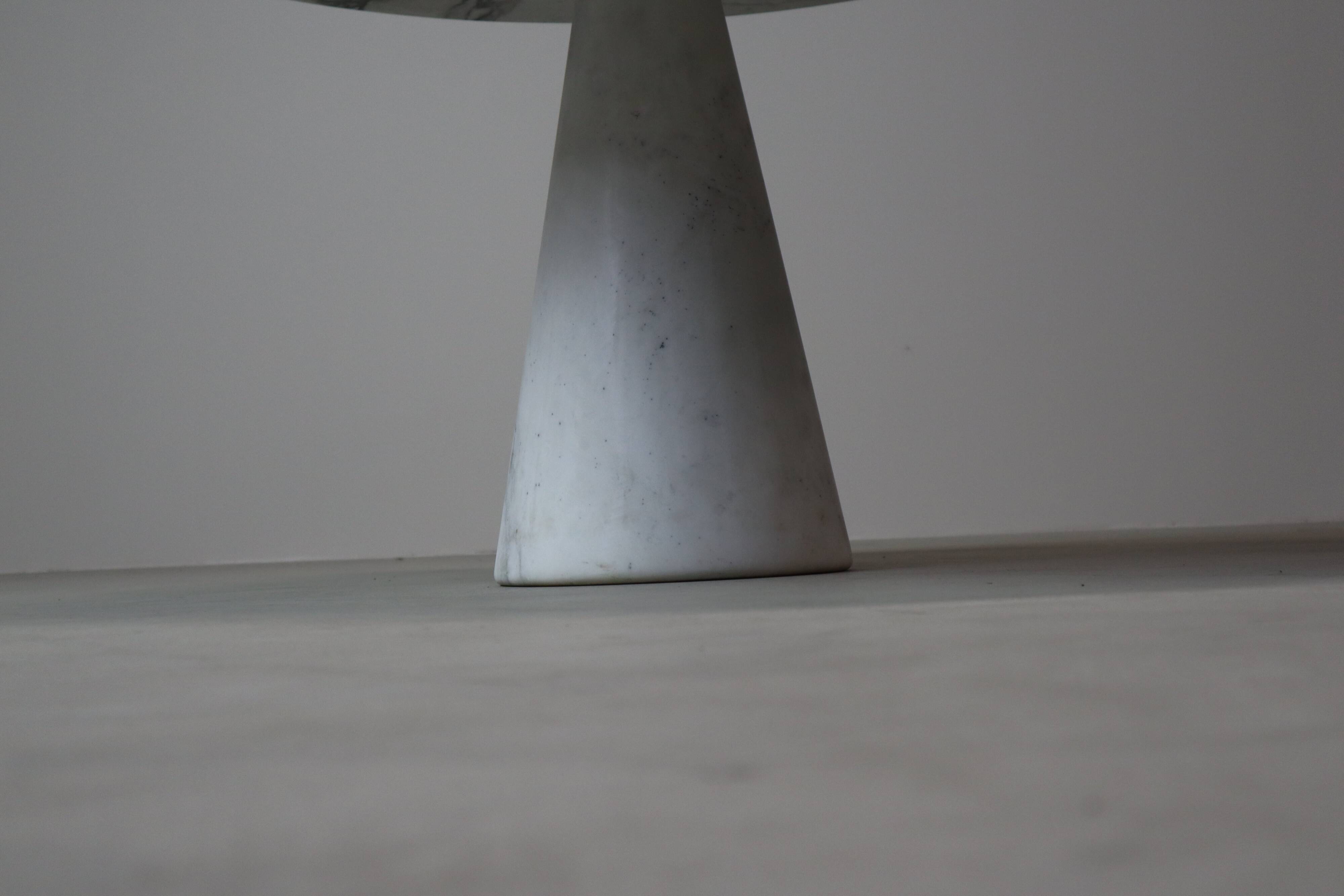 Angelo Mangiarotti ‘M1’ Dining Table in Solid Carrara Marble