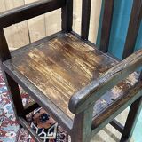 Banc de foyer breton XIXème en chêne, sapin et châtaignier