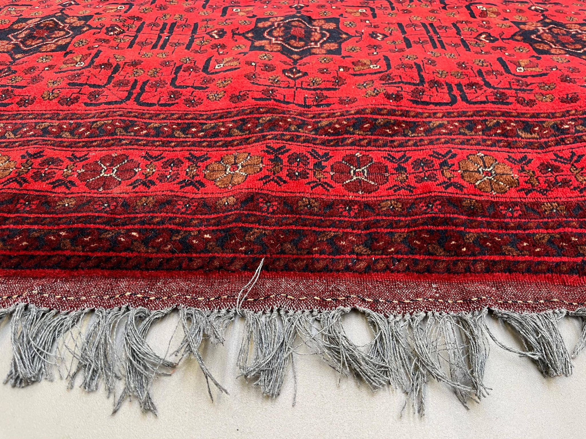 Afghan Khal Mohammadi Rug 300x195 cm, Vintage Turkoman Ersari Rug