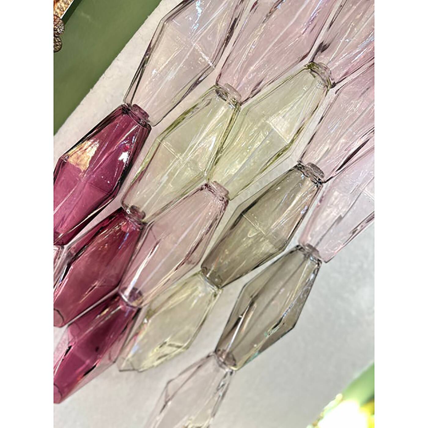 Set of Two Contemporary Wall Sconces With Multicolored "Poliedri" Murano Gl