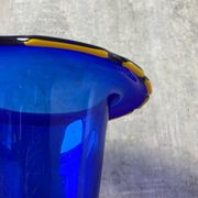 Large blue Murano glass vase 1960s