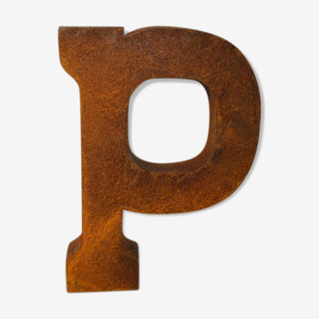 Lettre industrielle en fer "p"