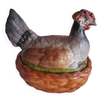 Poule porcelaine 19 ème