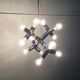 Atomic 12 HL suspension light in Espace style, mid-20th century, Austrian, by J.T. Kalmar, 1960s.