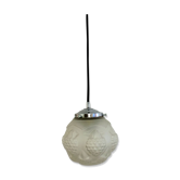 Suspension abat jour globe boule en verre