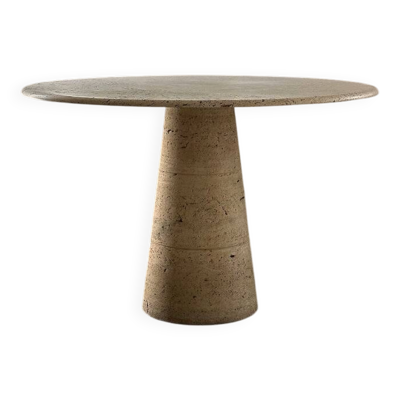 Table à manger en travertin Up & Up, Italie, années 1970