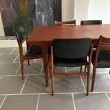 6 vintage mismatched Scandinavian teak chairs