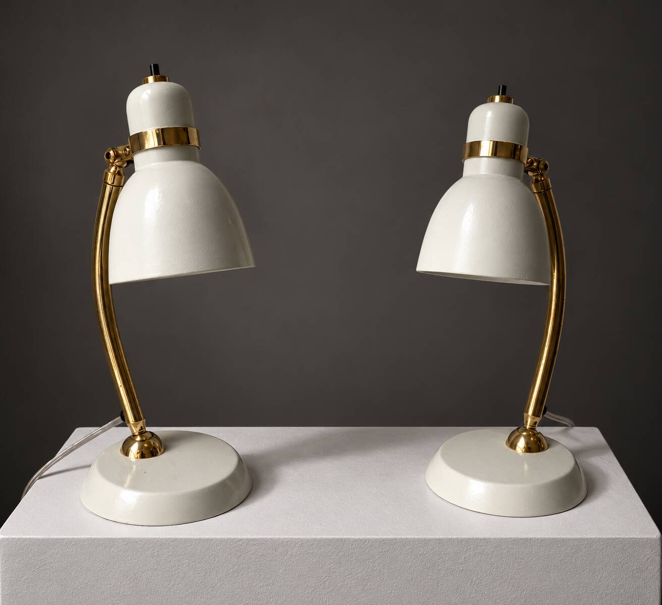 Pair of Norwegian desk lamps, attributed to Høvik Verk Norway.
