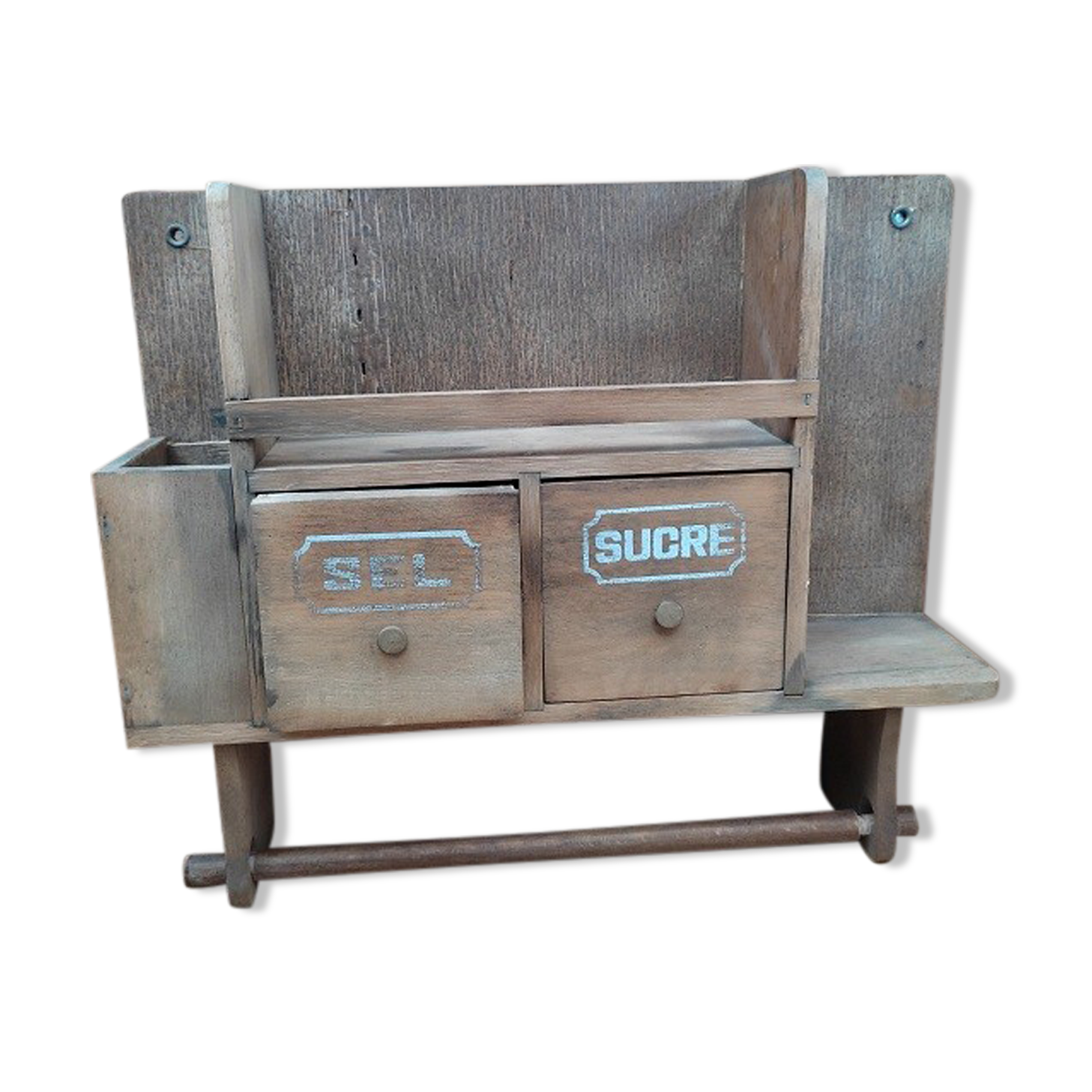 Shelf spices support wipes any drawer wood patinated