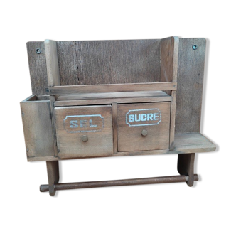 Shelf spices support wipes any drawer wood patinated