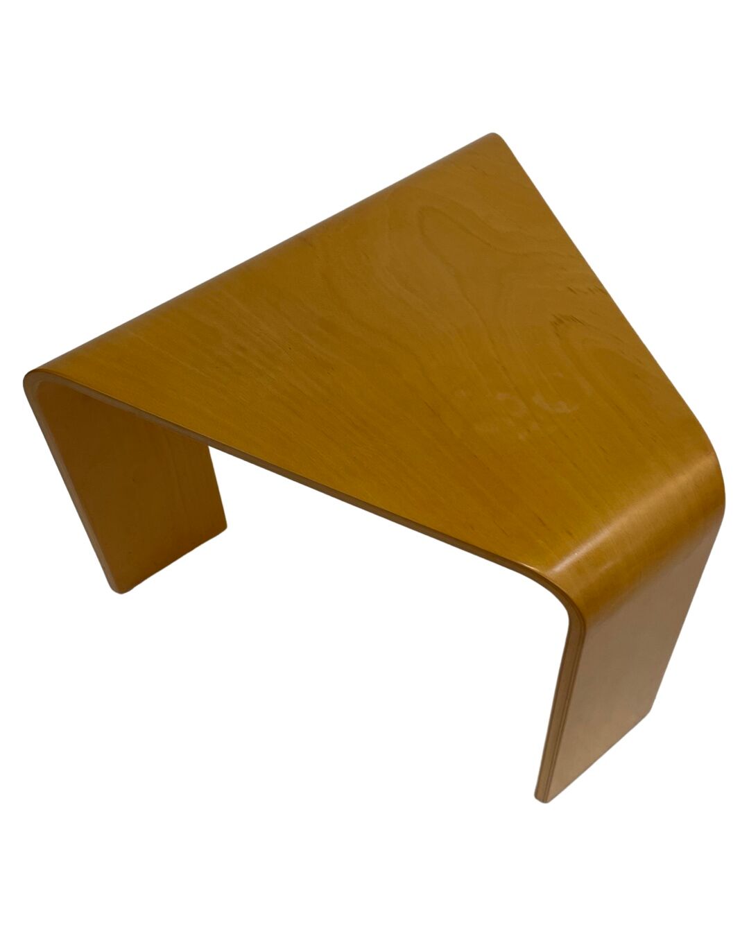 Table d’angle en bois courbé moderne du milieu du siècle années 1970