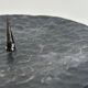 Hand-forged wrought iron candlestick stand, mid-20th century