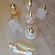 Lot de 7 suspensions globes vintage en verre