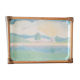 Fiberglass and rattan top